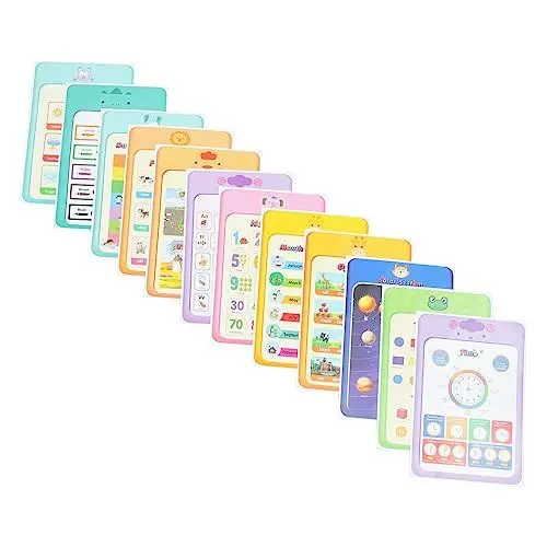 Produktbild: MAGICLULU 12-teiliges Lernposter-set Für Kleinkinder Laminierte Diagramme Für Jungen Und Mädchen Englisch-lernposter-set Für Die
