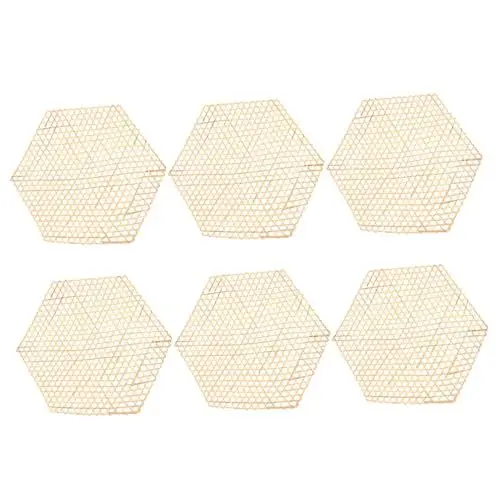 Produktbild: MAGICLULU 1 Satz Bambusmatte Schnell Trocknende Matte Tischsets Gewebtes Tischset Abtropfmatten Für Die Küchentheke Küchenmatte Bambusdämpfer-Matte Dekorative Geschirrunterlage Kochmatte 6st