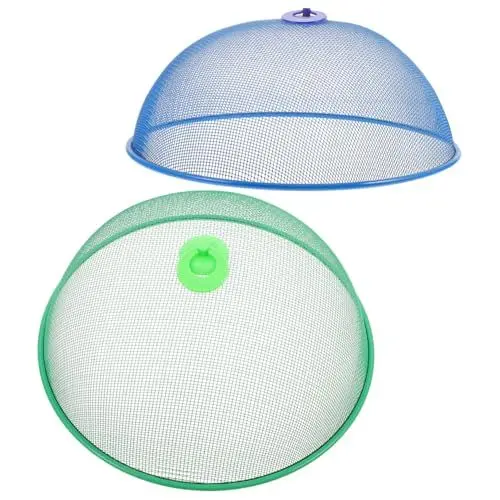 Produktbild: MAGICLULU Eisen Mesh Lebensmittel Zelt Abdeckung 2pcs Lebensmittel Net Abdeckung Kuppel Stabile up Mesh Lebensmittel Abdeckung für Outdoor Camping