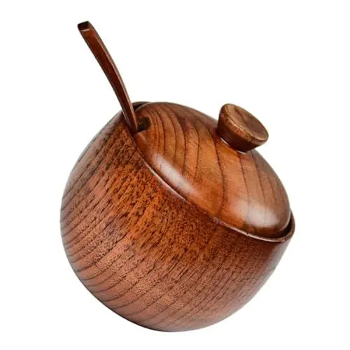 Produktbild: MAGICLULU Gewürzglas Aus Holz Mit Luftdichtem Behälter Vintage-küchen-gewürzbox Für Einfaches Abmessen
