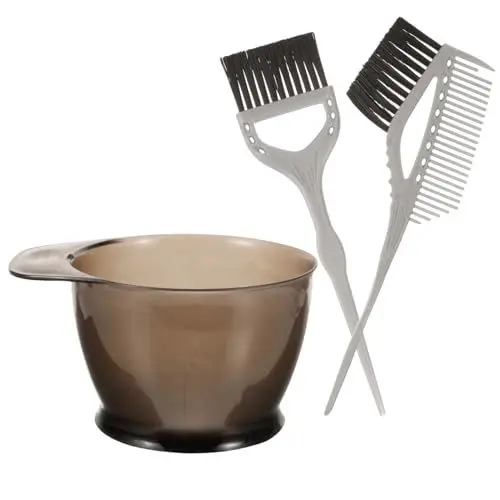 Produktbild: MAGICLULU 1 Satz Haarfärbeschale Und Bürstenset Für Haaröl Haarfärbepinsel Und Schüssel Zum Färben Von Haaren Rührschüssel Für Haarfärbemittel Hut Plastik Doppelseitig