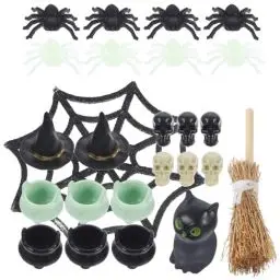 Produktbild: MAGICLULU 1 Satz Halloween Puppenhaus Dekoration Halloween DIY Mikroornamente Mini Halloween Horror Dekorationsset Miniatur Halloween Kunststofffiguren