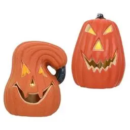 Produktbild: MAGICLULU 1 Satz Kürbisdekoration Kürbislaterne Halloween Kürbislicht Halloween Geisterlichter Halloween Skelettdekorationen Beleuchtete Kürbisse Für Draußen Außenlaterne Aus Kunststoff 2Stk