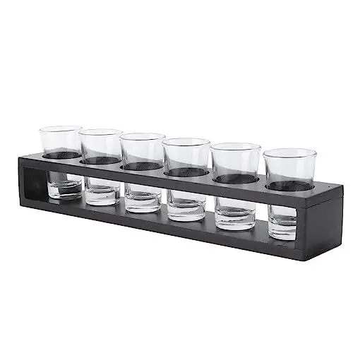 Produktbild: MAGICLULU 1 Satz Kugelbecher Wodkaglas Dekoratives Serviertablett Dekoratives Tablett Coupé Rustikales Holztablett -servierplatte Speicherhalter Weinbecher Aus Glas Server