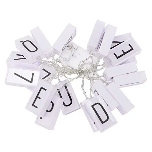 Produktbild: MAGICLULU 1 Satz Laternenpfahl Buchstaben Aufleuchten Led-buchstaben Lichter Alphabet Geführte Buchstaben Brief-banner-licht Weiß Plastik Dekorationen