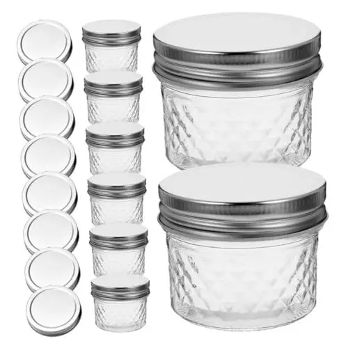 Produktbild: MAGICLULU Honigbehälter Mit Deckel Transparente Glasgefäße Für Marmeladen Kleine Einmachgläser Aus Wiederverwendbar Für Küche Und Haushalt