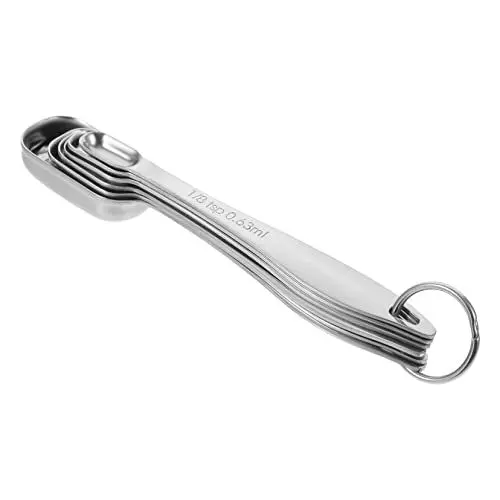 Produktbild: MAGICLULU 1 Satz Messlöffel-set Espresso-messbecher Stapelbare Messlöffelbecher Trockenzutaten Messlöffel Kaffee Messen Esslöffel Messlöffel Messlöffel-kit Messset Rostfreier Stahl Silver