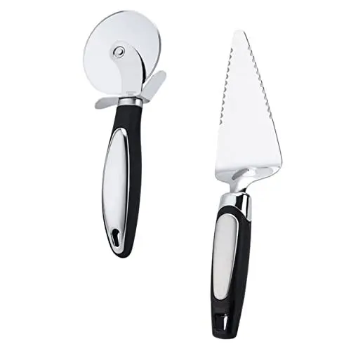 Produktbild: MAGICLULU 1 Satz Pizzamesserkombination Tortenmesser Keksausstecher Pizzarad Metall Pizza-schneidrad Pizzaspaten Spachtel Tortenheber Schaufel Pizzaschneider Edelstahl Scharfer Kochen Gerät