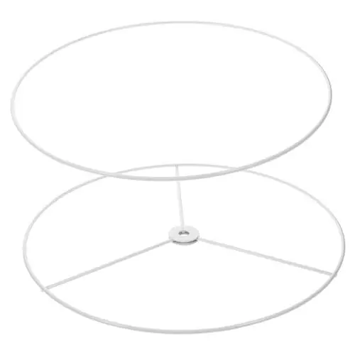 Produktbild: MAGICLULU 1 Satz Schattenhalter Universelle Leichte Querstange Lampenschirmring Lampenschirmhalter Ringlichtständer Universal-adapter Aura-rahmen Eisen Regal Weiß Europäischer Stil E27