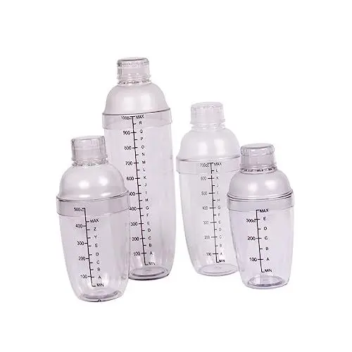 Produktbild: MAGICLULU 1satz Klarem Kunststoff Cocktail Shaker Mit Teiliges Für Bar Und Getränke Für Cocktails Und Milchtee Auslaufsicher Und Hitzebeständig
