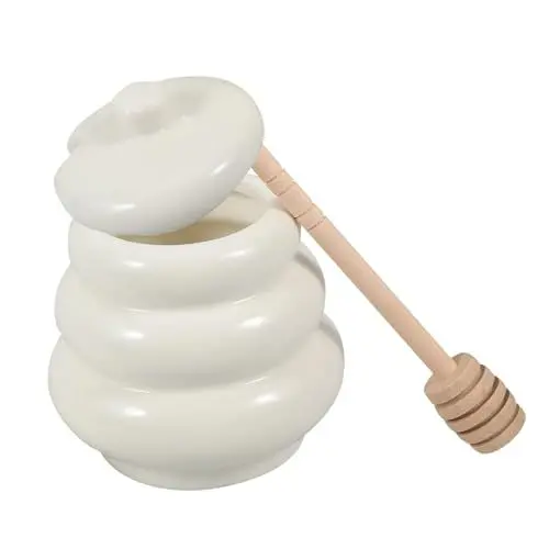 Produktbild: MAGICLULU Honig Spender Topf Schöpflöffel Keramik Honig Glas Honig Lagerung Container für Küche
