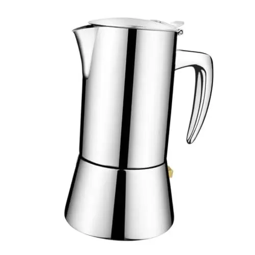 Produktbild: MAGICLULU Espresso Kaffeekanne 1pc 200ml Tragbare Kanne Edelstahl Maker Für Büro Cafe