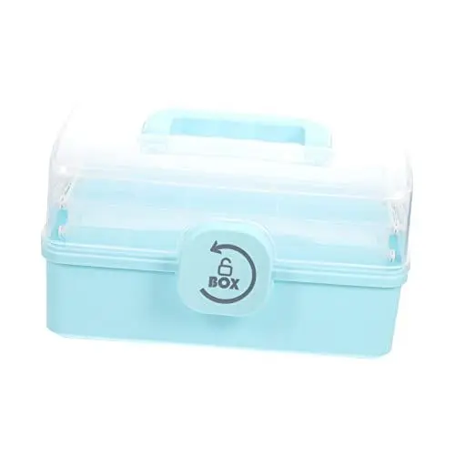 Produktbild: MAGICLULU Multifunktionale Aufbewahrungsbox Für Malutensilien Kunst Schreibwaren-organizer Langlebige Kunststoffbox Großem Blau Für Zuhause Büro Und Schule