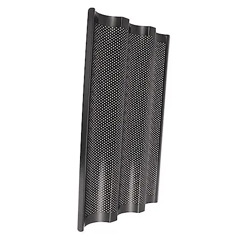 Produktbild: MAGICLULU 1stk Baguetteform Mit Drei Rillen Antihaft-brotpfanne Hotdog-brötchen Hot-dog-formen Backblech Backen Pfanne Zum Backen Perforierte Pfanne Tablett Italien Zähnung Rostfreier Stahl