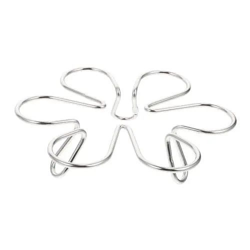Produktbild: MAGICLULU 1stk Eierdampfer Tischsets Rund Dünsteinsätze Rack Topfuntersetzer Dampfgarer Einsatz Dampf Rack Dampfuntersetzer Dämpfeinsatz Blütenform Gedämpfte Brötchen Rostfreier Stahl