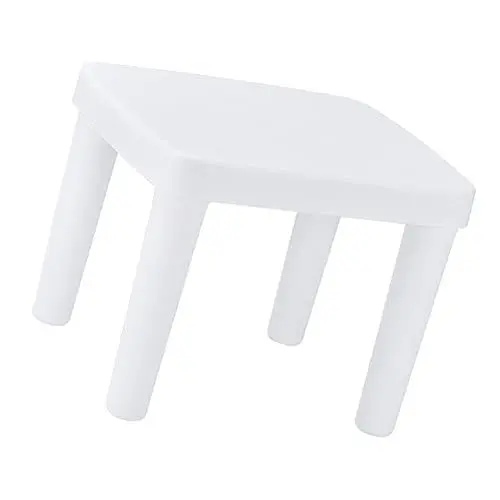 Produktbild: MAGICLULU Hocker Aus Kunststoff Rutschfester Fußhocker Kinderfußhocker Quadratischer Niedriger Hocker Stilvolle Haushaltsmöbel