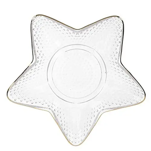 Produktbild: MAGICLULU 1stk Kristallplatte Snack Dessertgerichte Sterne-appetizer-geschirr Organizer Für Schmuckdisplays Filigrane Aufbewahrungsplatte Cookie-tablett Obst Multifunktion Bonbonteller Glas