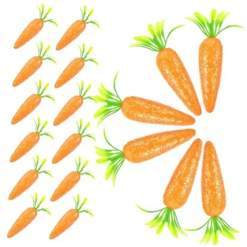 Produktbild: MAGICLULU 20St Osterkarotten osterbaum House Decoration hängender Karotten-Anhänger Karotten-Verzierung Mini-Karotten Spielzeug lebensechtes Karottenmodell Mehrfarbig schmücken
