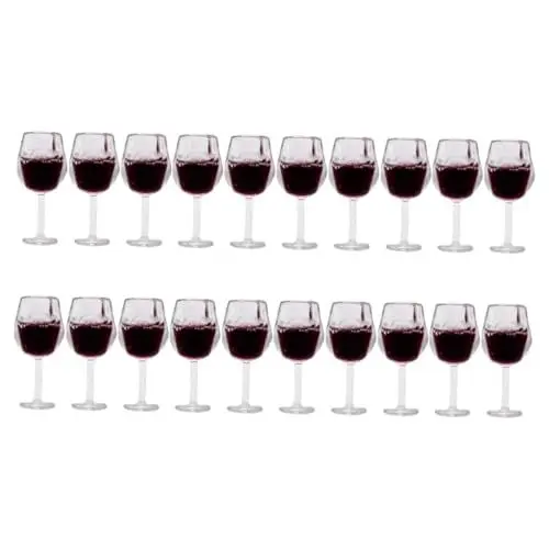 Produktbild: MAGICLULU Miniatur Mini Kelch Weingläser Für Puppenhaus 20 Stücke Set Harz Material Es Trinken Es Dekorative Zubehör