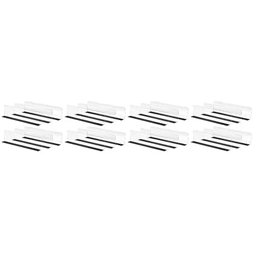 Produktbild: MAGICLULU 24 STK Regalteiler Ablage aus klarem Acryl klare Trennwände regalsystem Regal systeme Regale für Kleidung Regalboden Ware Schindeln Regalschindel Schrank Trennplatte Bücherregal