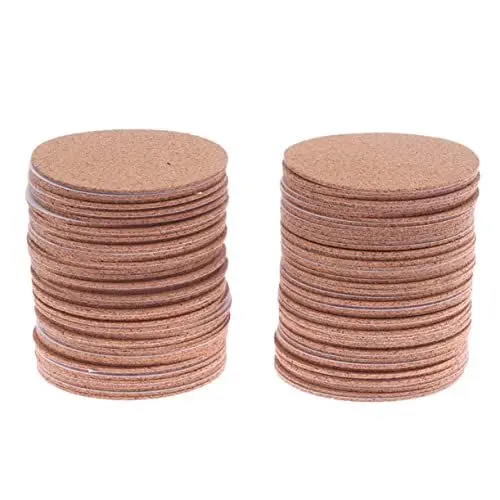 Produktbild: MAGICLULU 24st Pfannenmatte Aus Kork Baruntersetzer Aus Holz Untersetzer Aus Kork Topfunterlage Aus Silikon Untersetzer Aus Holz Selber Machen Strassband Korkauflage 100mm Hölzern