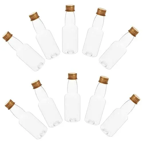 Produktbild: MAGICLULU 25st Transparente Saftflasche Smoothie-flasche Whisky-probeflaschen Mini-saftflaschen Mini- Spiritusflasche Mini-schnapsflaschen Mit Deckel Plastik Klares Wasser