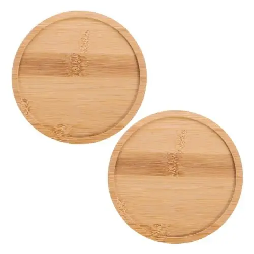 Produktbild: MAGICLULU 2St Bambusgeschirr holzpaletten holztabletts bohlen bretter holzbretter holzplatte Planke Tafel zum Servieren von Speisen Holztablett für Küchentheke dekoratives Tablett hölzern