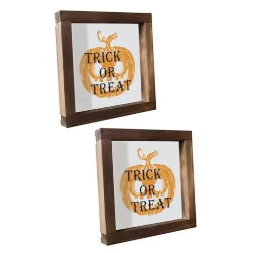 Produktbild: MAGICLULU 2St Halloween-Dekoration Halloween-Kürbis-Dekoration Halloween-Wanddekorationen Halloween Bilderrahmen Wanddeko Halloween Party schrecklicher Anhänger Halloween-Kürbis-Fotorahmen