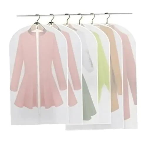 Produktbild: MAGICLULU 2stücke Transparente Kleiderschutzsäcke Wasserdichte Staubschutzhülle Mit Reißverschluss Zur Aufbewahrung Von Anzügen Kleidern Und Oberbekleidung Waschbar Und