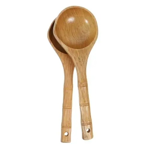 Produktbild: MAGICLULU 2St Saunabadlöffel holzlöffel kochlochlöffel Badezimmer Schöpfkelle bad utensilien Garten Schöpfkelle Wasserkellen Bewässerungsschaufel Schöpfkelle für Zuhause Küchenwaren hölzern