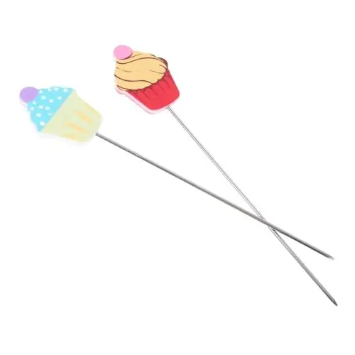 Produktbild: MAGICLULU 2St Sondenstab Backwerkzeug Kuchenprobe Nadel zum Kuchen Testen Kuchenprüfer Bank Schaber backen Kuchendekoration Draht Kuchentest-Metallstab Kuchen garheitstester Rostfreier Stahl