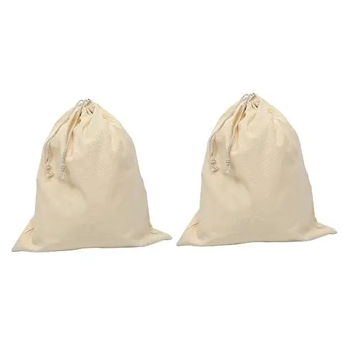 Produktbild: MAGICLULU 2St Wäschesack aus Segeltuch Mesh-Taschen Kordelzug Mesh-Wäschesack BH wäschesäcke groß travel laundry bag großer Wäschesack Kleidersack aus Segeltuch überdimensioniert Container