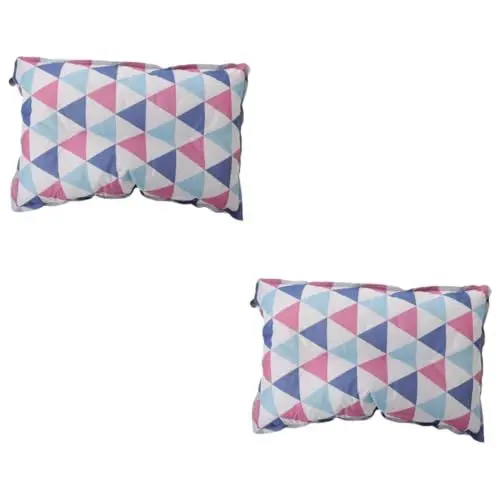 Produktbild: MAGICLULU 2St aufblasbares Kissen Reisekissen Schlafkissen Luftkissen Selbstaufblasendes Kissen Auto kopfkissen zelte aufblasbares Campingkissen tragbares Campingkissen Stoff im Ethno-Stil
