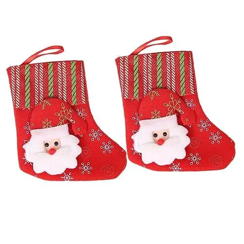 Produktbild: MAGICLULU 2Stücke Weihnachtsstrümpfe Dekoration Für Weihnachten Eleganter Festliche Geschenkverpackungen Und Weihnachtsdekoration
