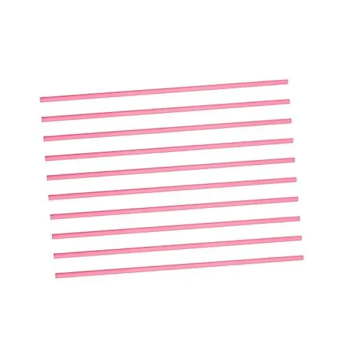 Produktbild: MAGICLULU 2packungen Pack Bunte Lollipop-papierstäbchen Wassermelonenrot Backwerkzeug Für Robust Und Bruchsicher Für Schokoladen Und Kuchen-Lollis Für Bastelprojekte Und Partys