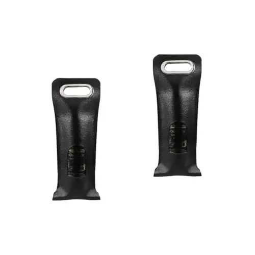 Produktbild: MAGICLULU 2 STK Rotwein Ledertasche weintasting weinprobe Bier Flaschentaschen Flaschentaschen Weinflasche Weinbeutel Einkaufstasche Geschenktasche Individuell Geldbeutel PU-Leder