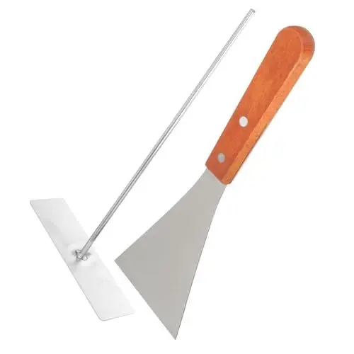 Produktbild: MAGICLULU 2 Sets Edelstahl Pfannkuchen Crêpe Spatel Crêpe Spreizer Grillpfannenwender Flipper Keksspatel Crêpe
