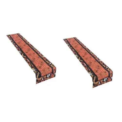 Produktbild: MAGICLULU 2 STK Halloween Tischläufer Tischset Halloween-Tischdecken Tischflagge Tischset Spukhaus Tisch Tischsets Halloween-Platzierung Tischzubehör Haushalt Tortenspitze
