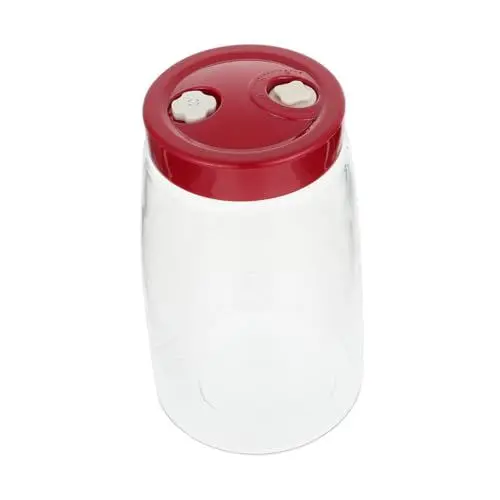 Produktbild: MAGICLULU 2 Stk Weinflasche Flaschen mit Vanilleextrakt versiegelter Behälter Glasgefäß mit Deckel transparente Vorratsflasche Wein Vorratsglas Haushalt Lagertank kann rot