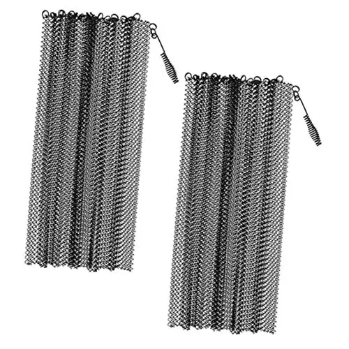 Produktbild: MAGICLULU 2 Stück Kamin Mesh Screen Vorhänge Mit Griffen Hitzebeständig Und Feuerfest Idealer Funkenschutz Für Elektrokamin Und Tischfeuer Dekorative Kaminabdeckung Für Ein Sicheres