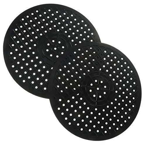 Produktbild: MAGICLULU 2 Stücke Geschirr Abtropfmatte Spülbecken Schutz Pad für Küchenspüle Schnelle Entleerung Spülbecken Matten Protektoren Schwarz Rund