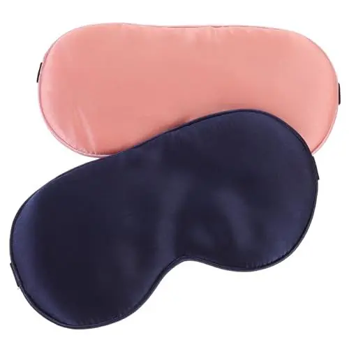 Produktbild: MAGICLULU 2st Augenmaske Aus Seide Seiden-augenschatten Schlafmasken Für Frauen Schlaf-augenbinde Aus Seide Haargummis Aus Seide Reise-schlafmaske Reisen Erwachsener Produkt Die Seide