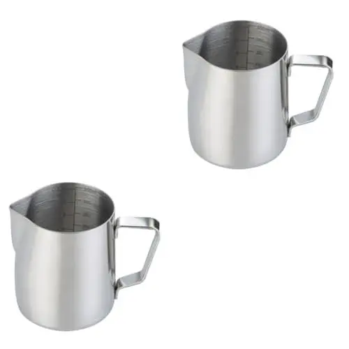 Produktbild: MAGICLULU 2 Stücke Edelstahl-düse Für Kaffee 350ml Krug Tasse Angenehm Zu Halten Für Latte Art
