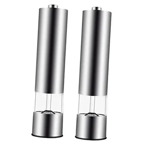 Produktbild: MAGICLULU 2pcs Edelstahl Pfeffermühle Salz Elektronische Keine Batterie Keramik Core Für Küche
