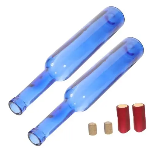 Produktbild: MAGICLULU 2stücke Leere Glasweinflasche Diy Bastelprojekte Hochwertige Glasflaschen Für Wein Oder Andere Getränke Vielseitig Einsetzbar Für Dekoration Und Kunsthandwerk