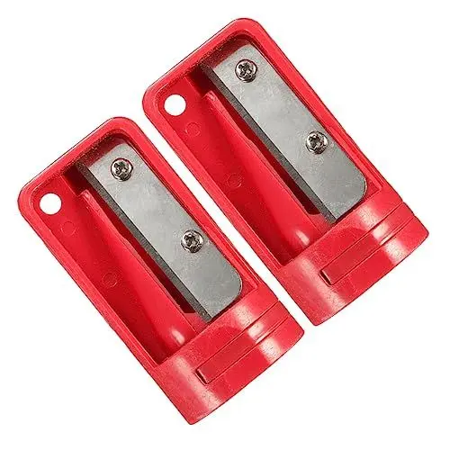 Produktbild: MAGICLULU 2stücke Bleistiftspitzer Für Erwachsene Und Junge Mädchen Tragbarer Manueller Anspitzer Aus Hochwertigem Material Für Büro Und Schule Rot