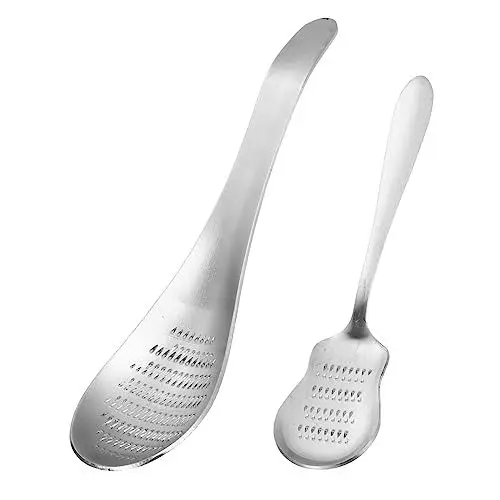 Produktbild: MAGICLULU 2er-pack Knoblauchbrecher Fleischwolf Handreibe Gemüse- Und Obstfleischwolf Lebensmittelkochwerkzeug Küchenhelfer-set Aus Edelstahl
