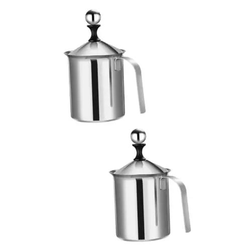 Produktbild: MAGICLULU 2st Musiknoten-flaschenöffner Angelspielzeug Schokolade Milchschäumer Milchdampfer-krug 12 Unzen Milchdampfer-becher Milchaufschäumer Aus Edelstahl Milchmacher Kaffee