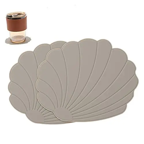 Produktbild: MAGICLULU 2st Wärmedämmkissen Aus Silikon Untersetzer Kleine Platzmatte Tischset Silikon Bierdeckel Silikon Topfmatte Silikon Tassenmatten Teetassenmatte Kieselgel Küchenflasche Getränke