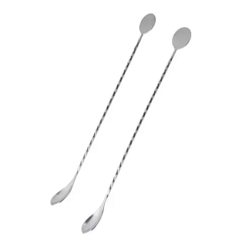 Produktbild: MAGICLULU 2stücke Cocktail Gewinde Bar Löffel Rührstab Lange Twisted Barkeeper Werkzeug Für Shaker Hochglas